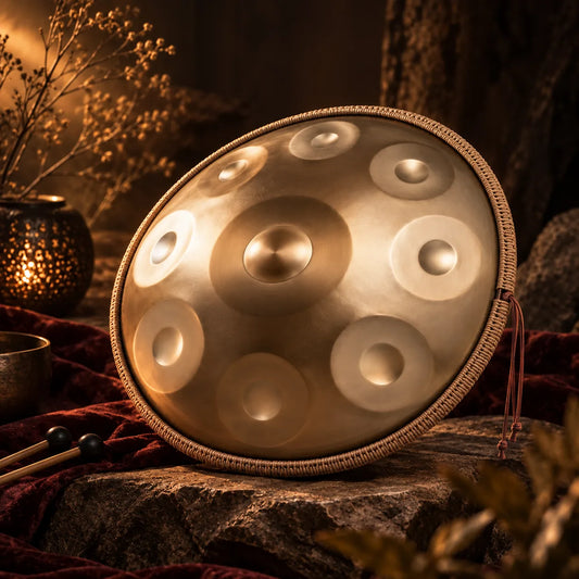 Handpan 9 notes doré