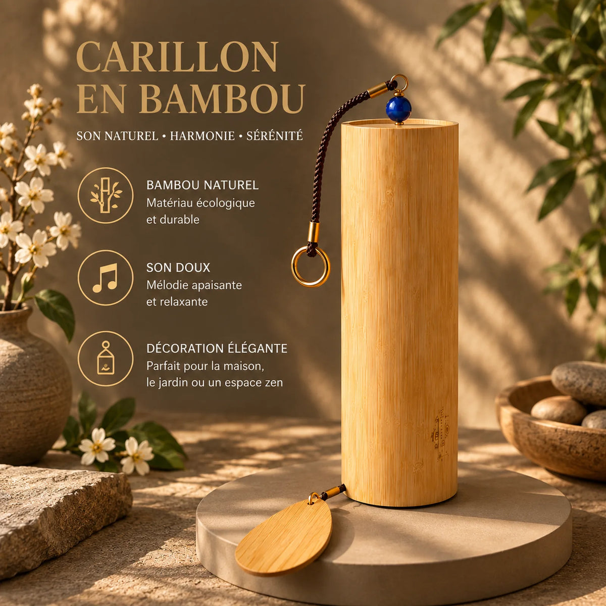 Carillon méditatif en bambou