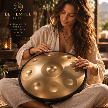 Handpan 10 notes doré