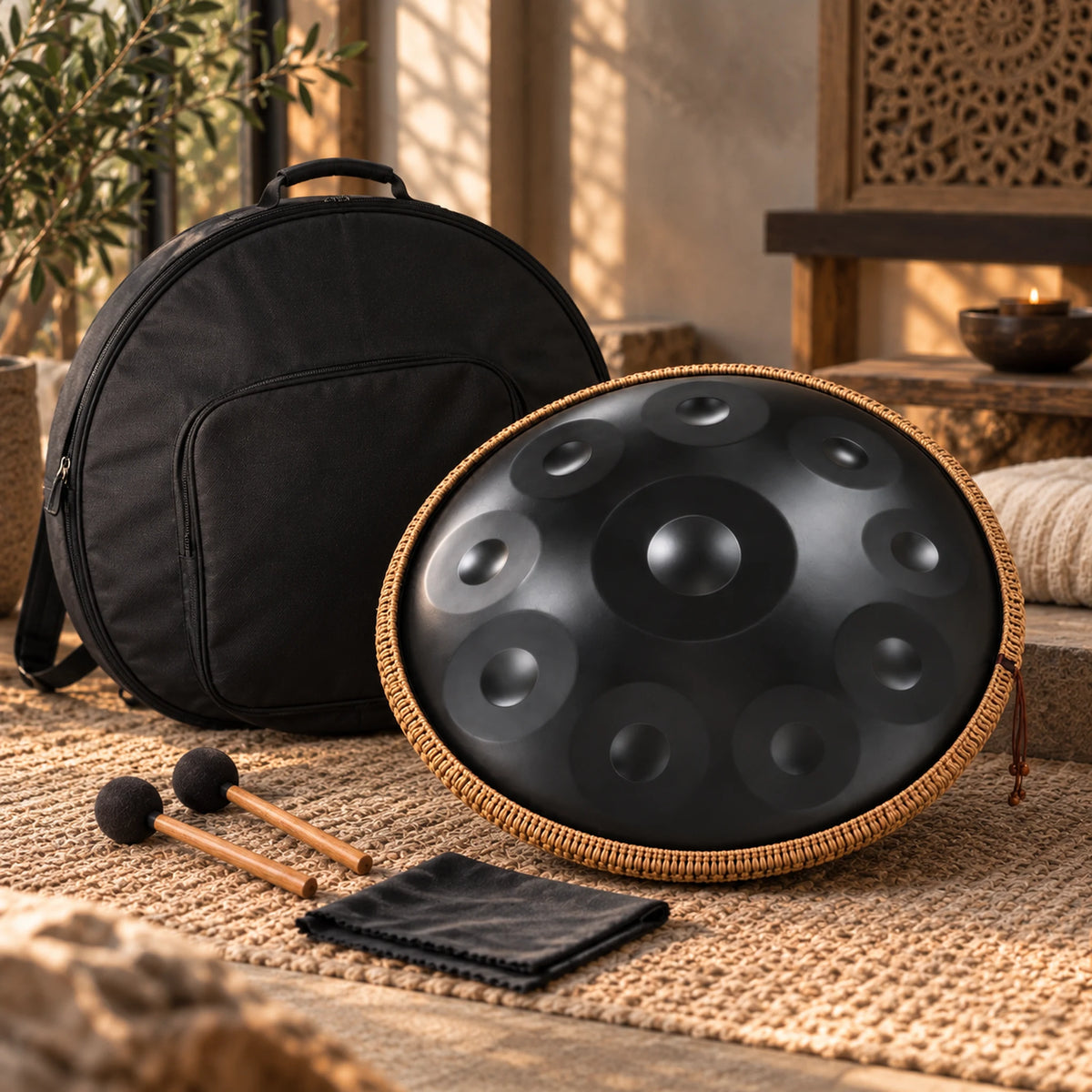Handpan 10 notes noir