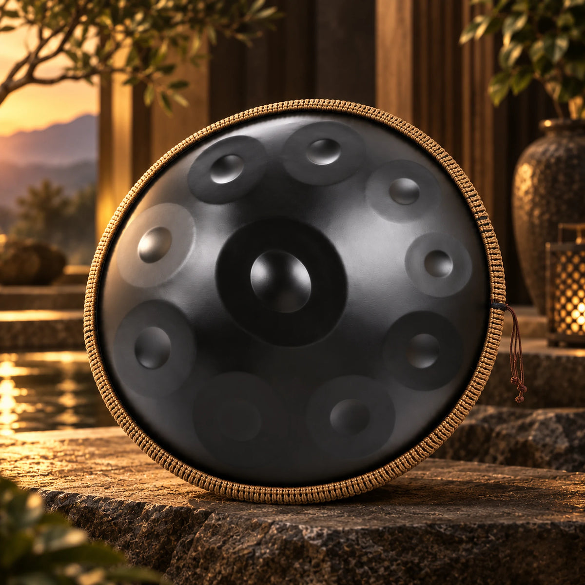 Handpan 10 notes noir