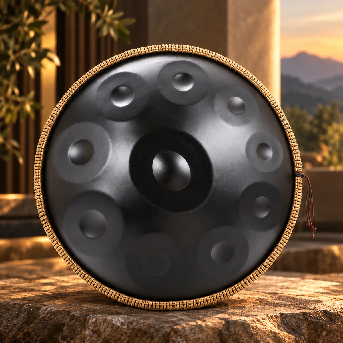 Handpan 10 notes noir