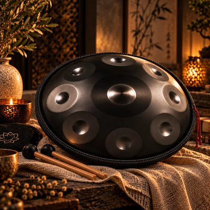 Handpan 9 notes noir