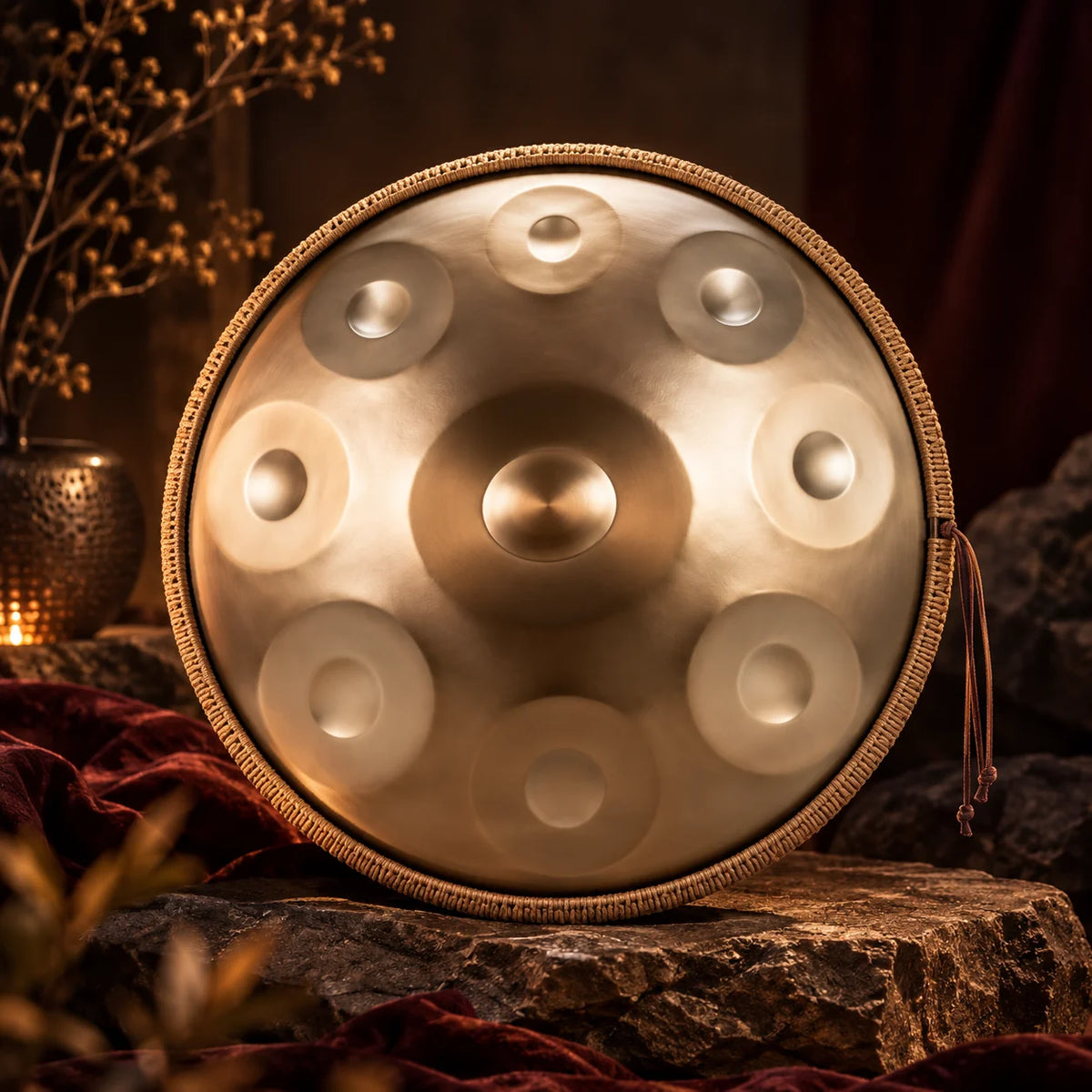 Handpan 9 notes doré