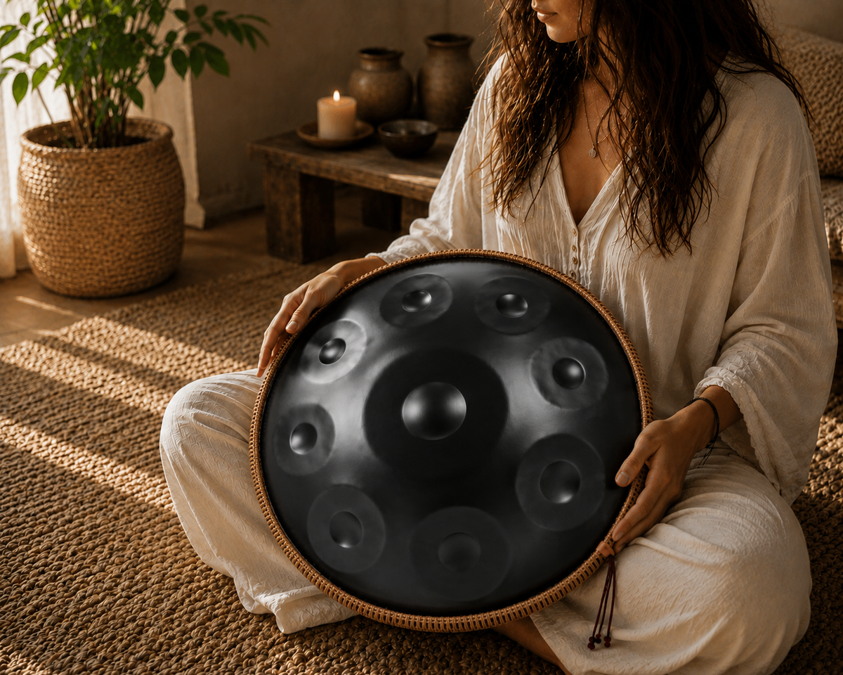 Handpan 9 notes noir