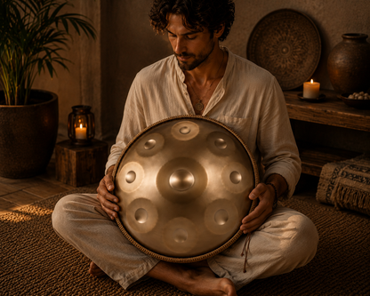 Handpan 9 notes doré
